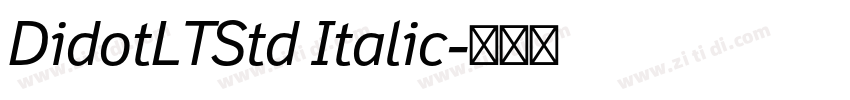 DidotLTStd Italic字体转换